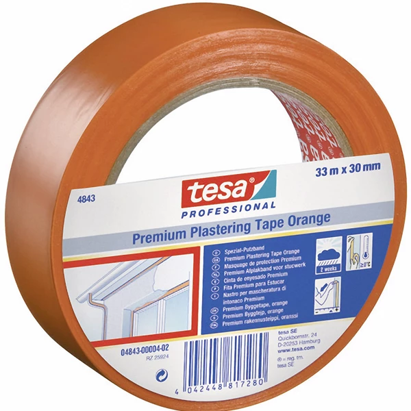 TESA Premium Bygg- och Skyddstejp Orange PVC 4843 TESA Premium Bygg- och Skyddstejp Orange PVC 4843